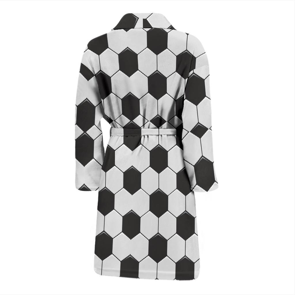 Soccer Print Pattern Men Long Robe-grizzshop