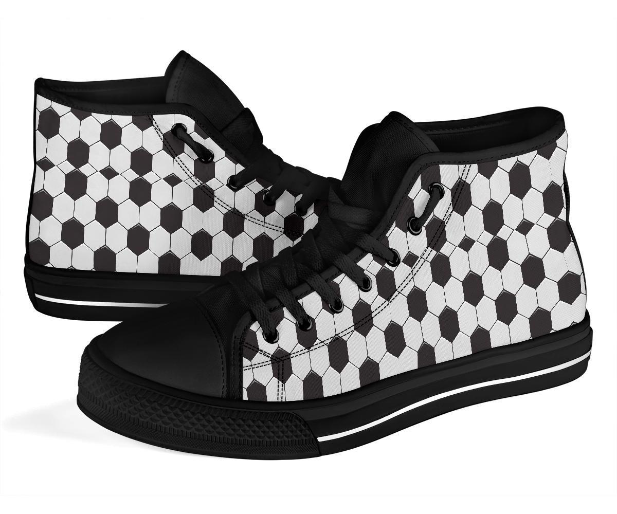Soccer Print Pattern Men Women's High Top Shoes-grizzshop