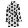 Soccer Print Pattern Print Women Long Robe-grizzshop