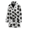 Soccer Print Pattern Print Women Long Robe-grizzshop