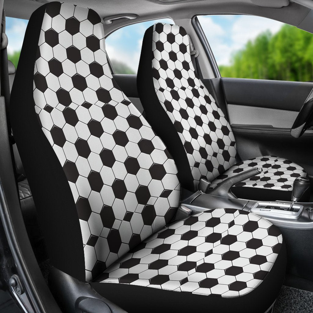 Soccer Print Pattern Universal Fit Car Seat Cover-grizzshop