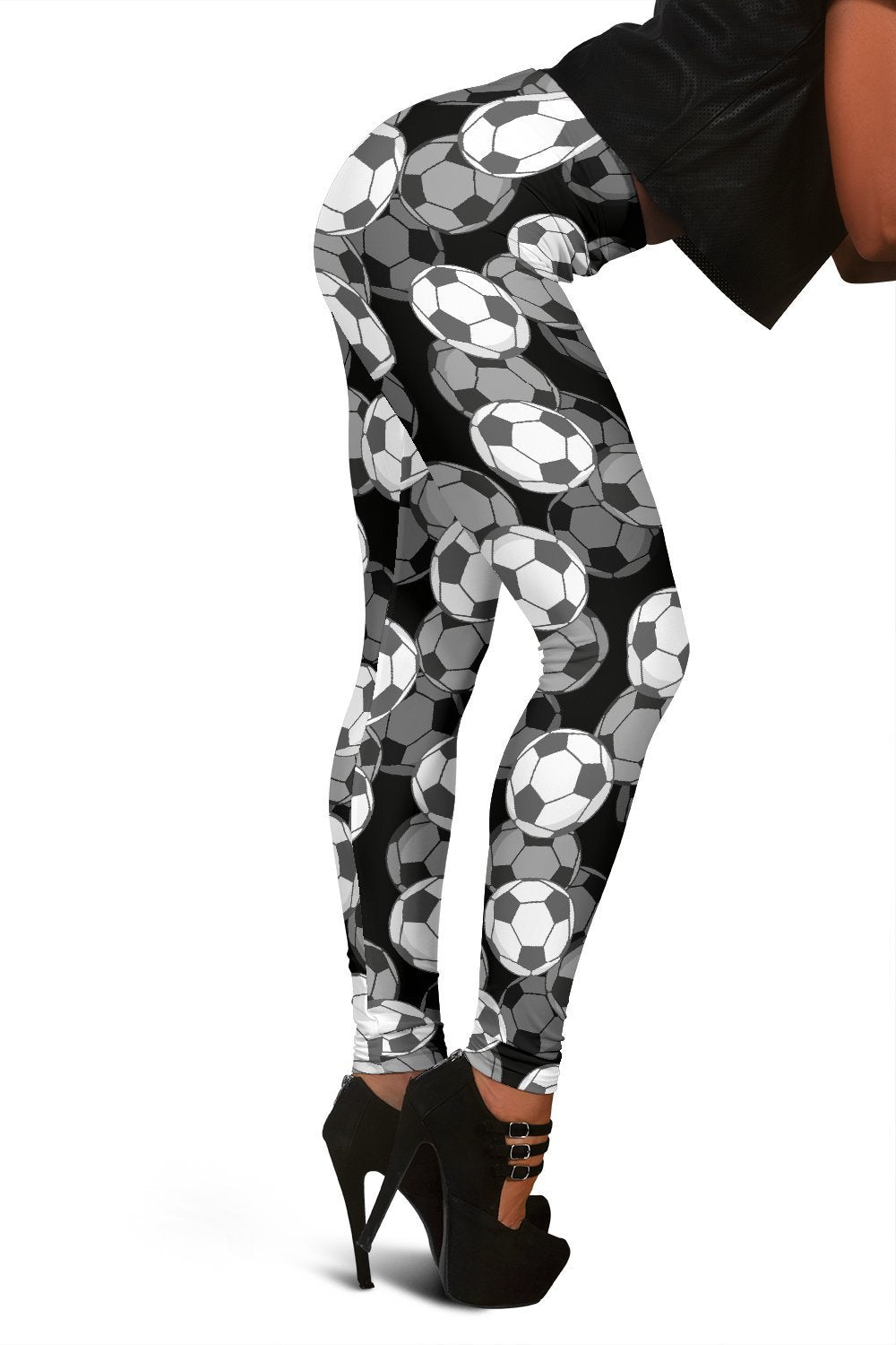 Soccer Print Pattern Women Leggings-grizzshop