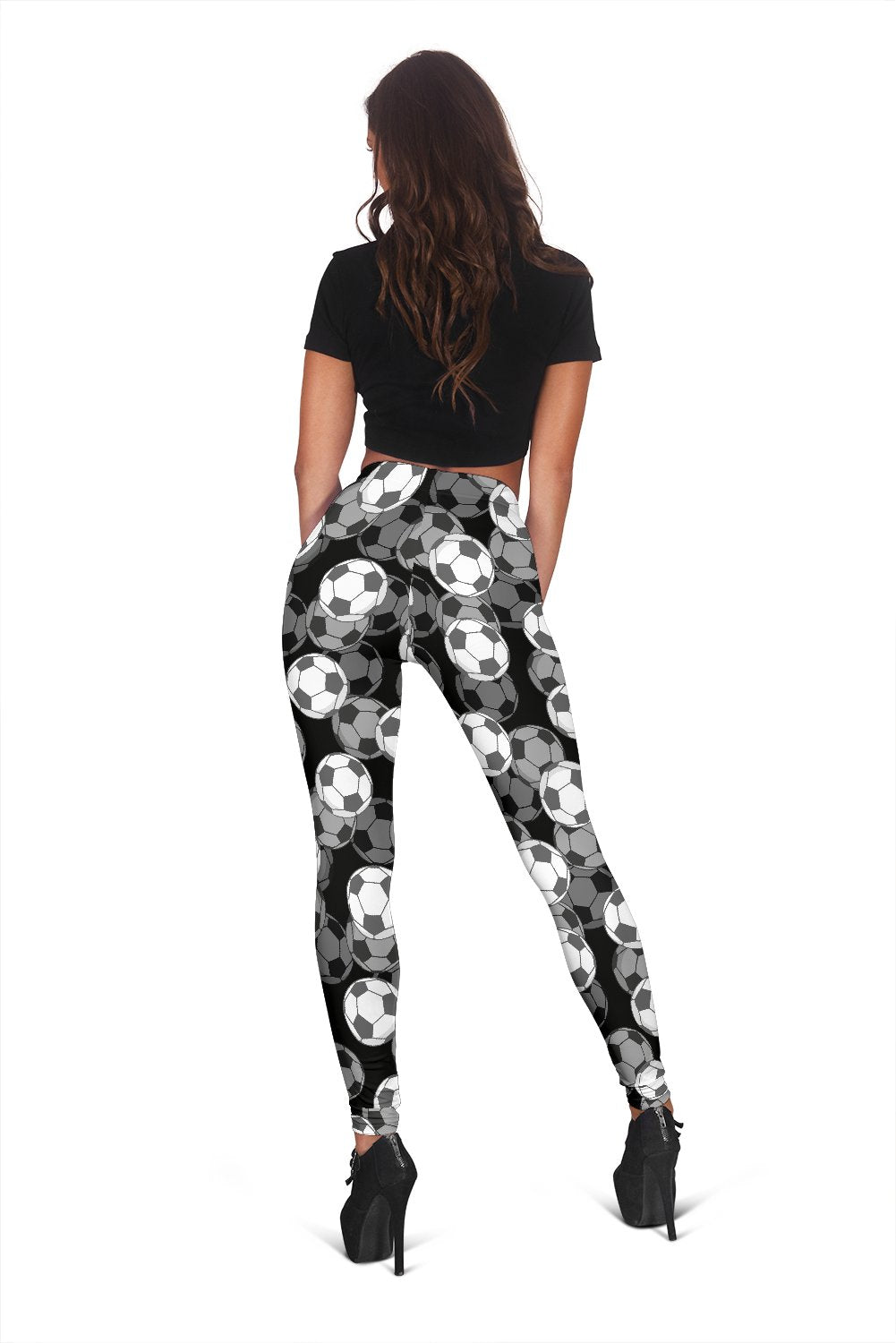 Soccer Print Pattern Women Leggings-grizzshop