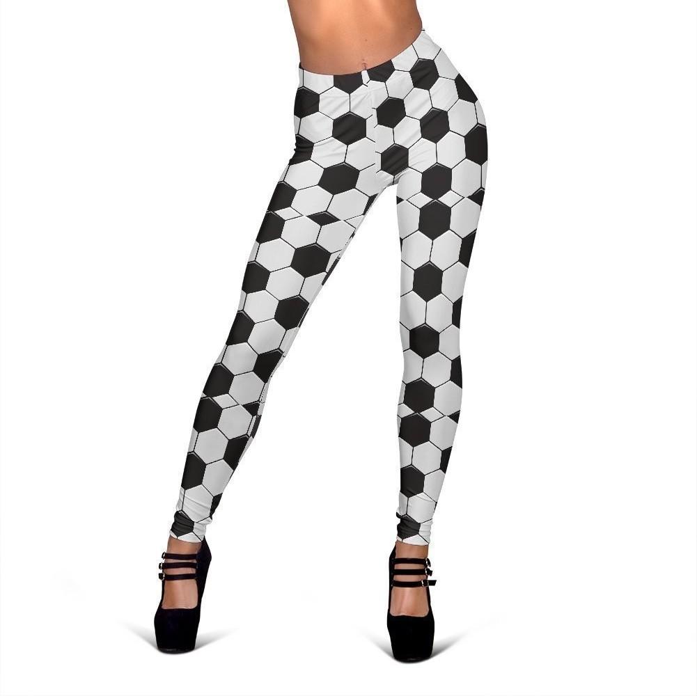 Soccer Print Pattern Women Leggings-grizzshop