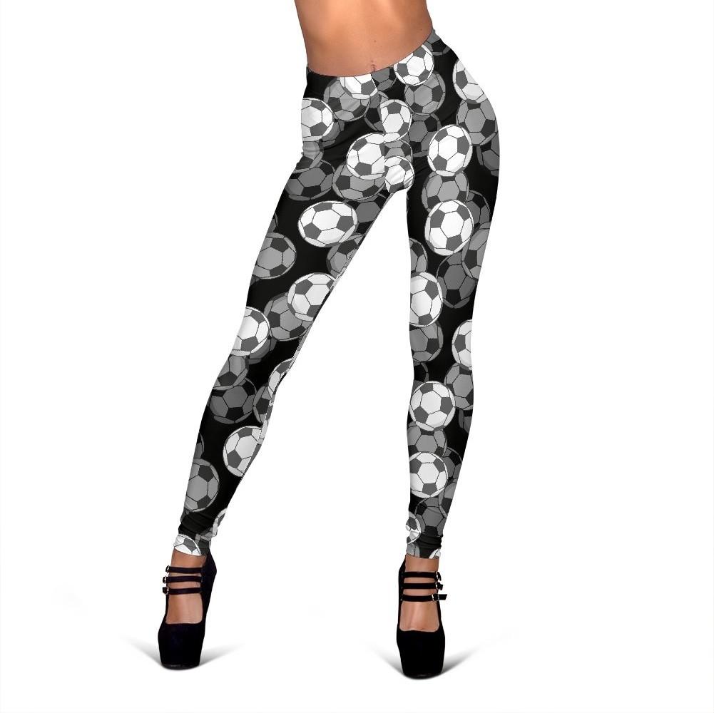 Soccer Print Pattern Women Leggings-grizzshop