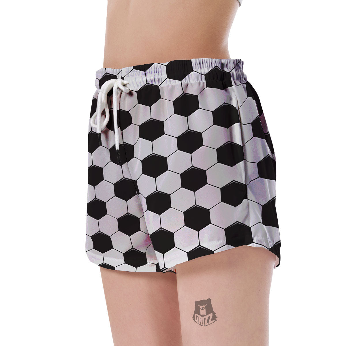 Soccer Print Pattern Women's Shorts-grizzshop
