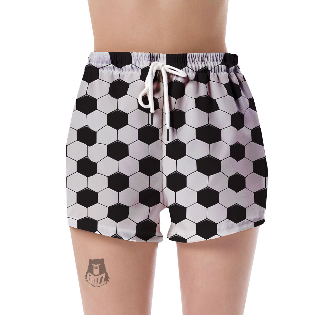 Soccer Print Pattern Women's Shorts-grizzshop