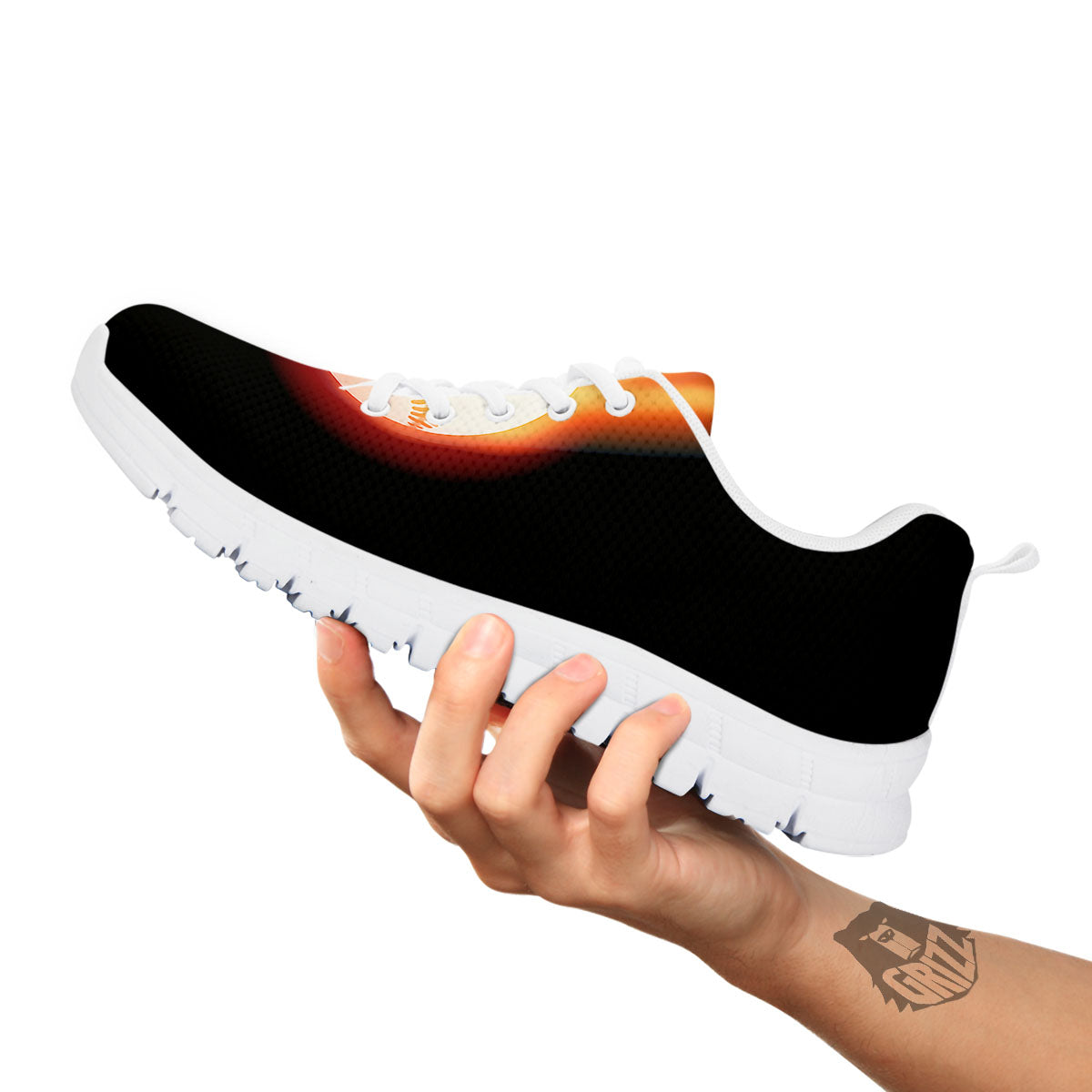 Softball Fireball Print White Sneaker-grizzshop