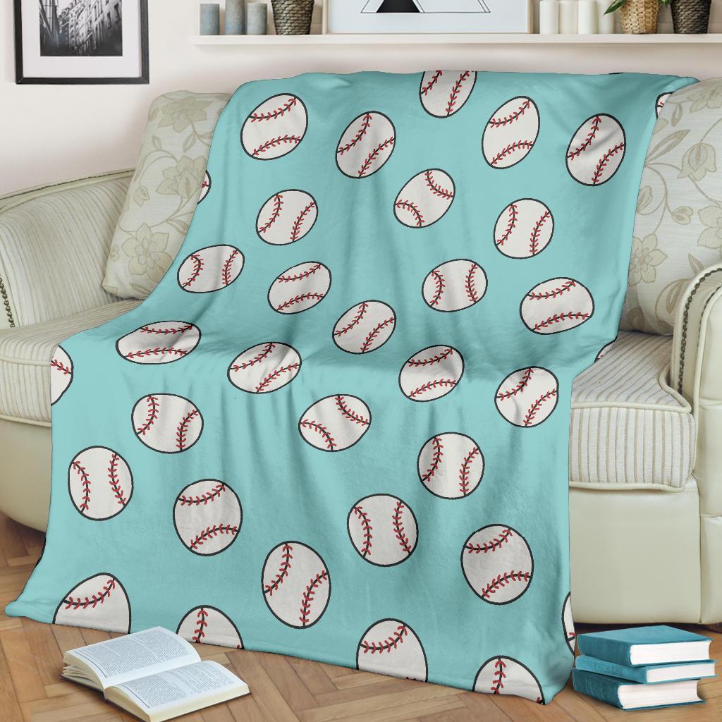 Softball Pattern Print Blanket-grizzshop