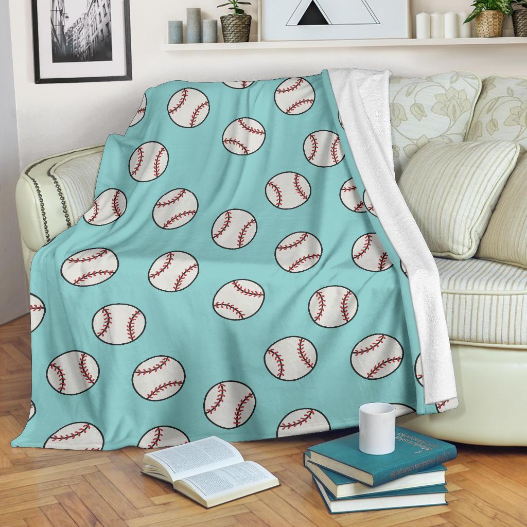 Softball Pattern Print Blanket-grizzshop