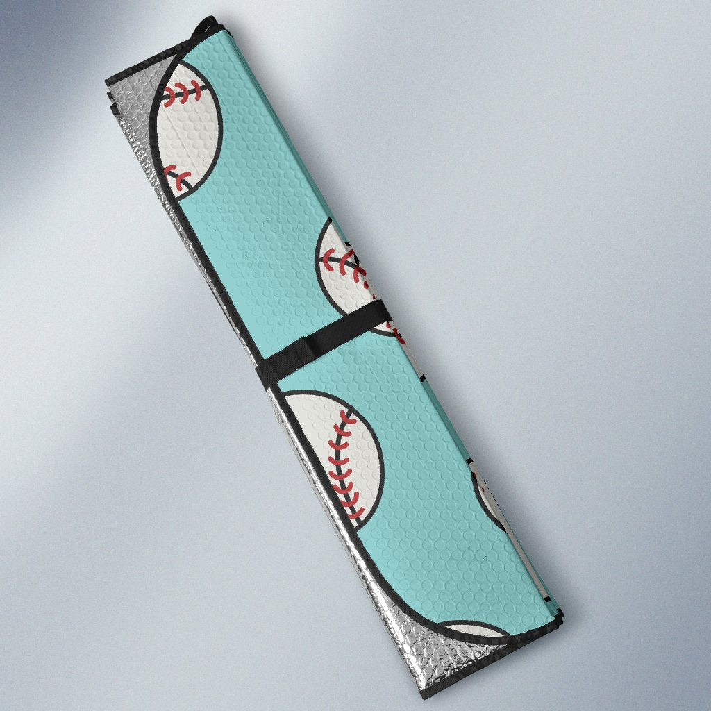 Softball Pattern Print Car Sun Shade-grizzshop