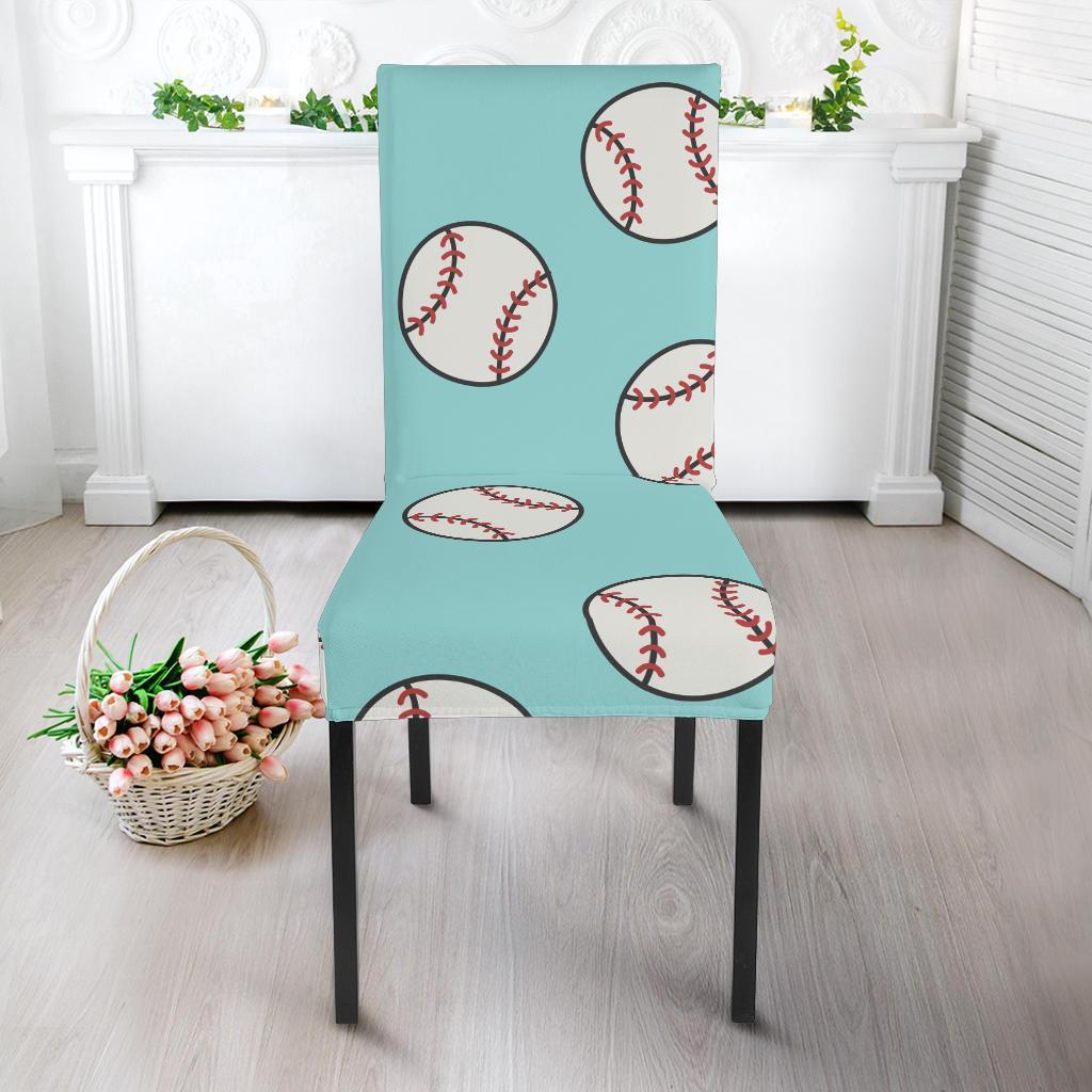 Softball Pattern Print Chair Cover-grizzshop