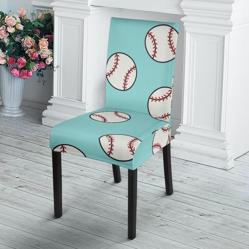 Softball Pattern Print Chair Cover-grizzshop