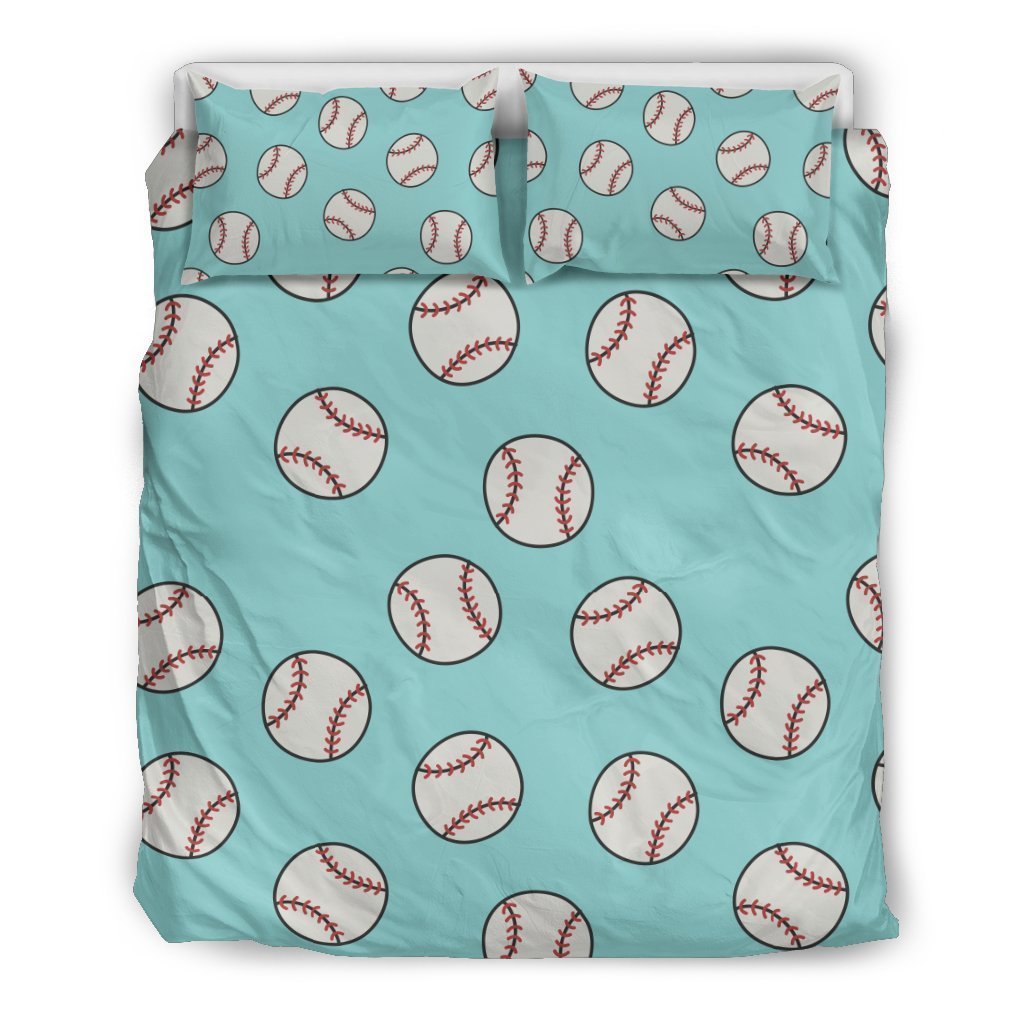 Softball Pattern Print Duvet Cover Bedding Set-grizzshop