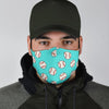 Softball Pattern Print Face Mask-grizzshop