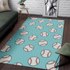 Softball Pattern Print Floor Mat-grizzshop