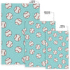 Softball Pattern Print Floor Mat-grizzshop