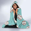 Softball Pattern Print Hooded Blanket-grizzshop