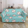 Softball Pattern Print Loveseat Cover-grizzshop