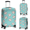 Softball Pattern Print Luggage Cover Protector-grizzshop