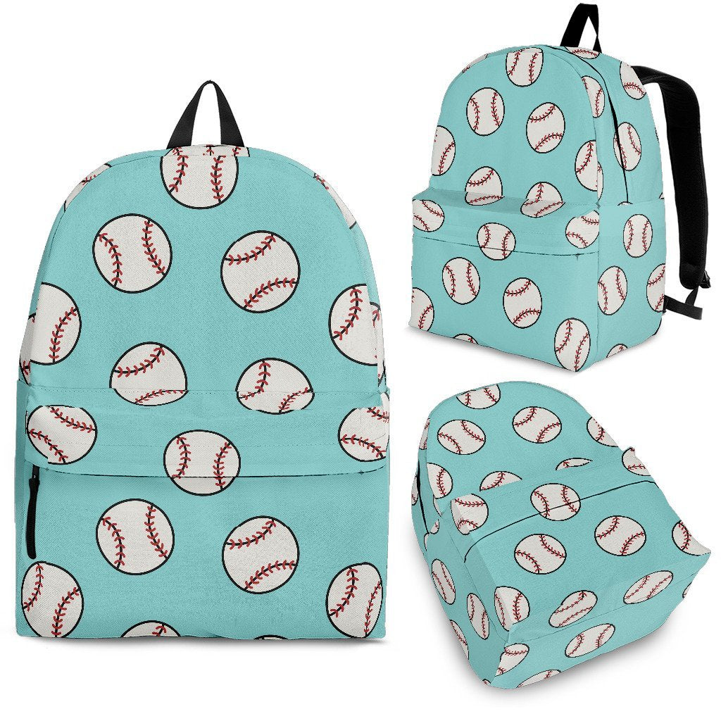 Softball Pattern Print Premium Backpack-grizzshop