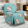 Softball Pattern Print Recliner Cover-grizzshop