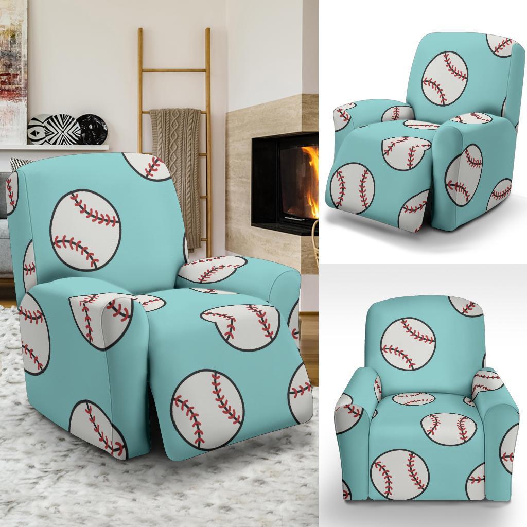 Softball Pattern Print Recliner Cover-grizzshop