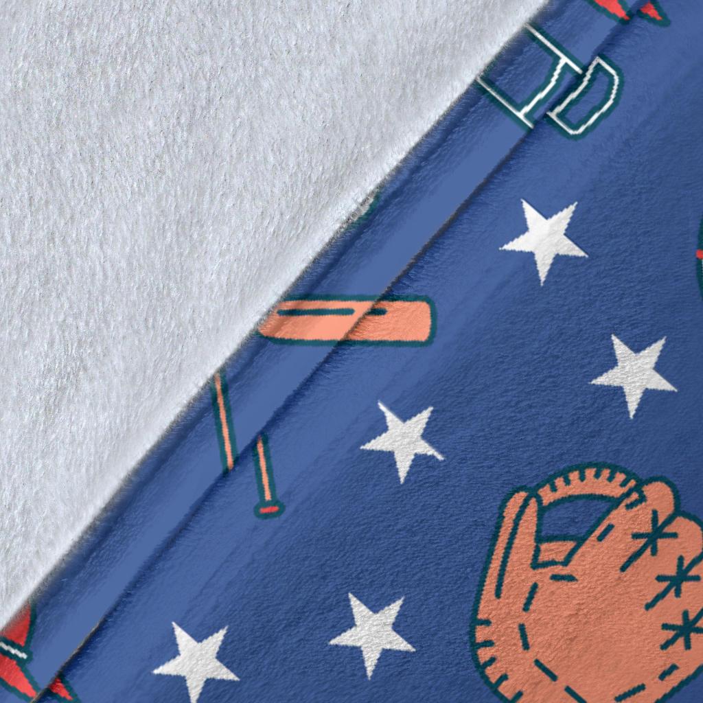 Softball Print Pattern Blanket-grizzshop