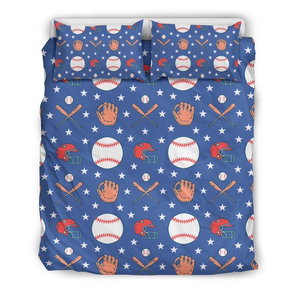 Softball Print Pattern Duvet Cover Bedding Set-grizzshop