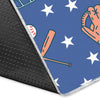 Softball Print Pattern Floor Mat-grizzshop