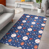 Softball Print Pattern Floor Mat-grizzshop