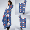 Softball Print Pattern Hooded Blanket-grizzshop