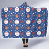 Softball Print Pattern Hooded Blanket-grizzshop