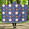 Softball Print Pattern Hooded Blanket-grizzshop