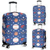 Softball Print Pattern Luggage Cover Protector-grizzshop