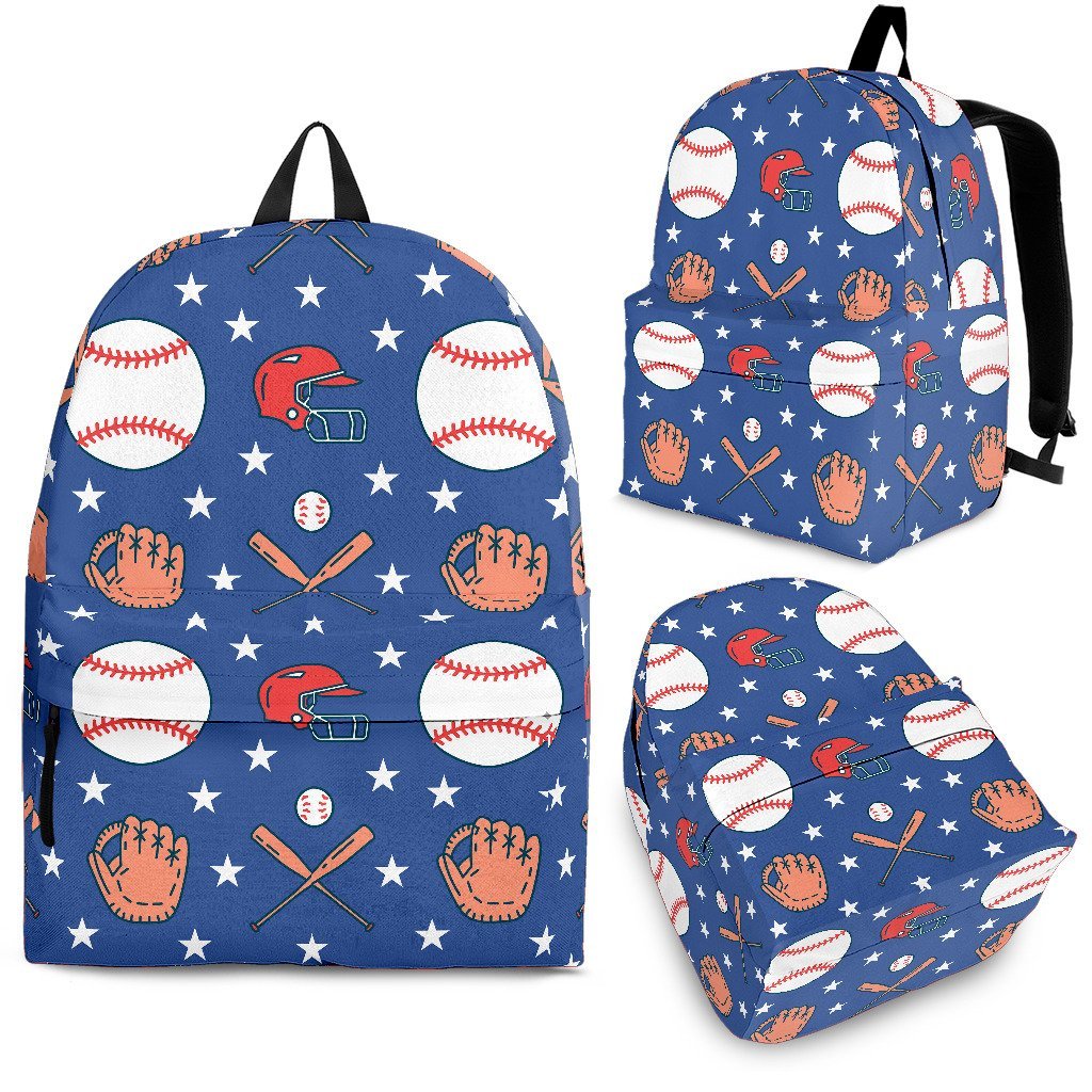 Softball Print Pattern Premium Backpack-grizzshop