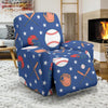 Softball Print Pattern Recliner Cover-grizzshop