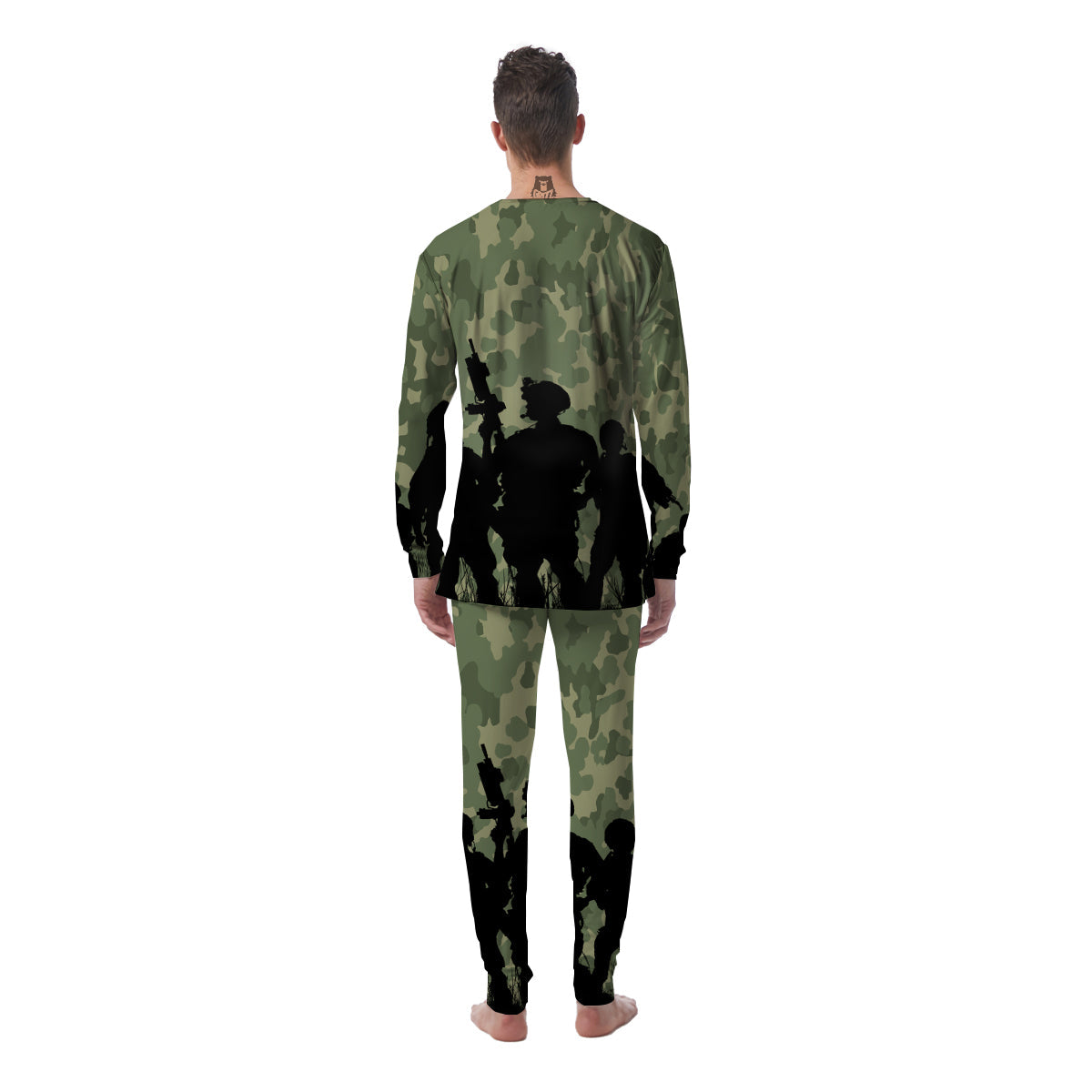 Soldiers And Camouflage Print Men's Pajamas-grizzshop