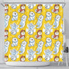 Somoyed Dog Pattern Print Bathroom Shower Curtain-grizzshop