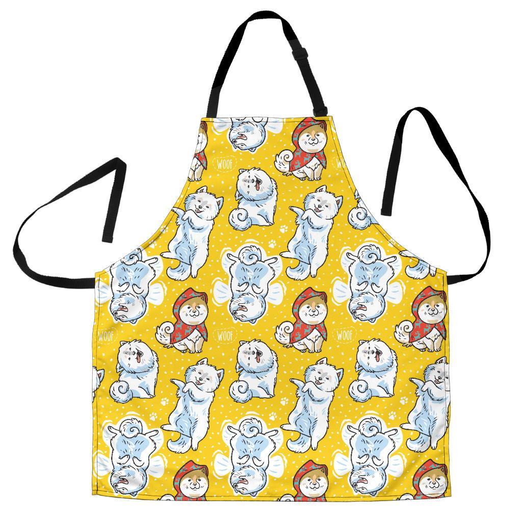 Somoyed Dog Pattern Print Men's Apron-grizzshop