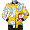 Somoyed Dog Pattern Print Men's Bomber Jacket-grizzshop