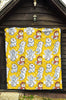 Somoyed Dog Pattern Print Quilt-grizzshop