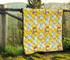 Somoyed Dog Pattern Print Quilt-grizzshop