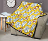 Somoyed Dog Pattern Print Quilt-grizzshop