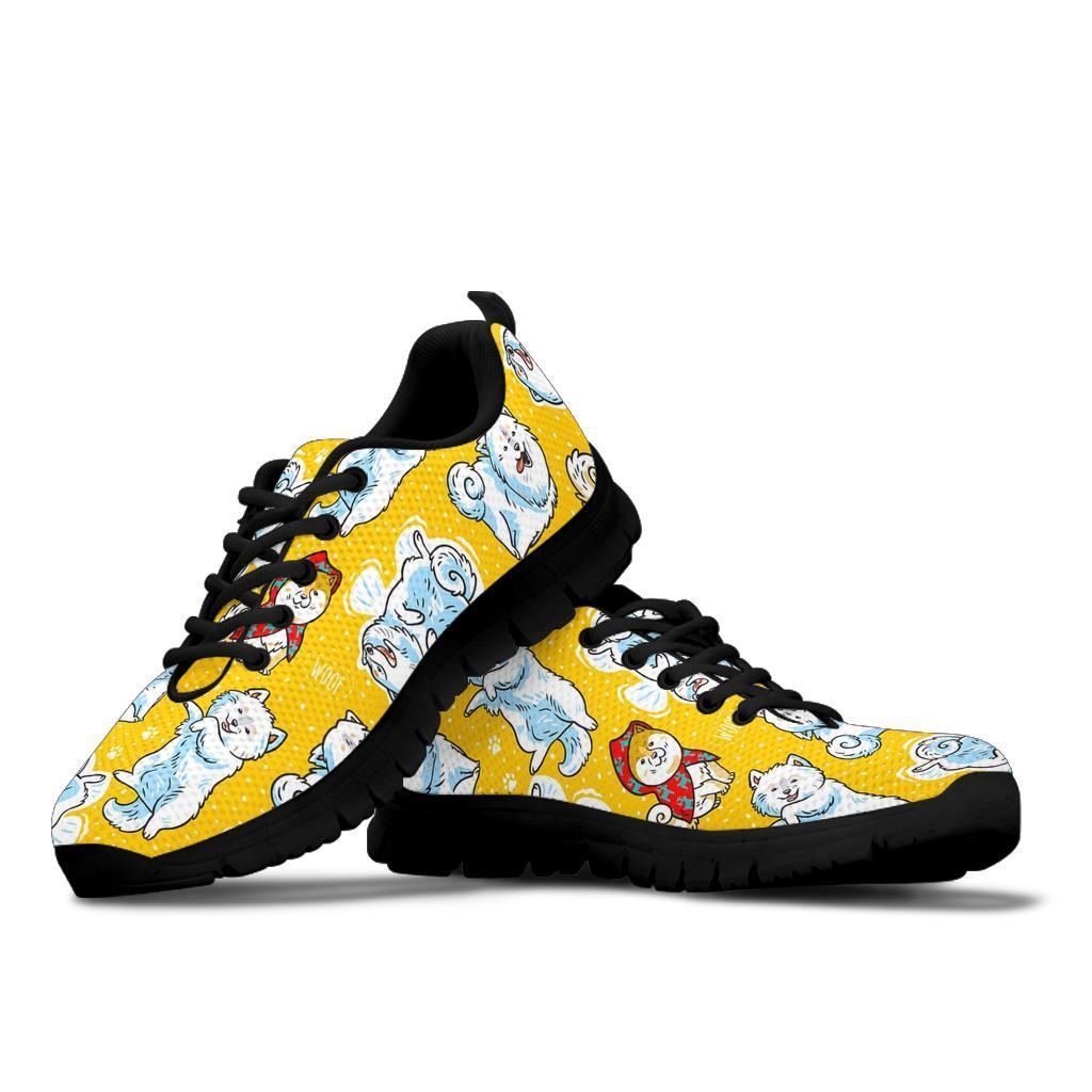 Somoyed Dog Pattern Print Sneaker Shoes For Men Women-grizzshop