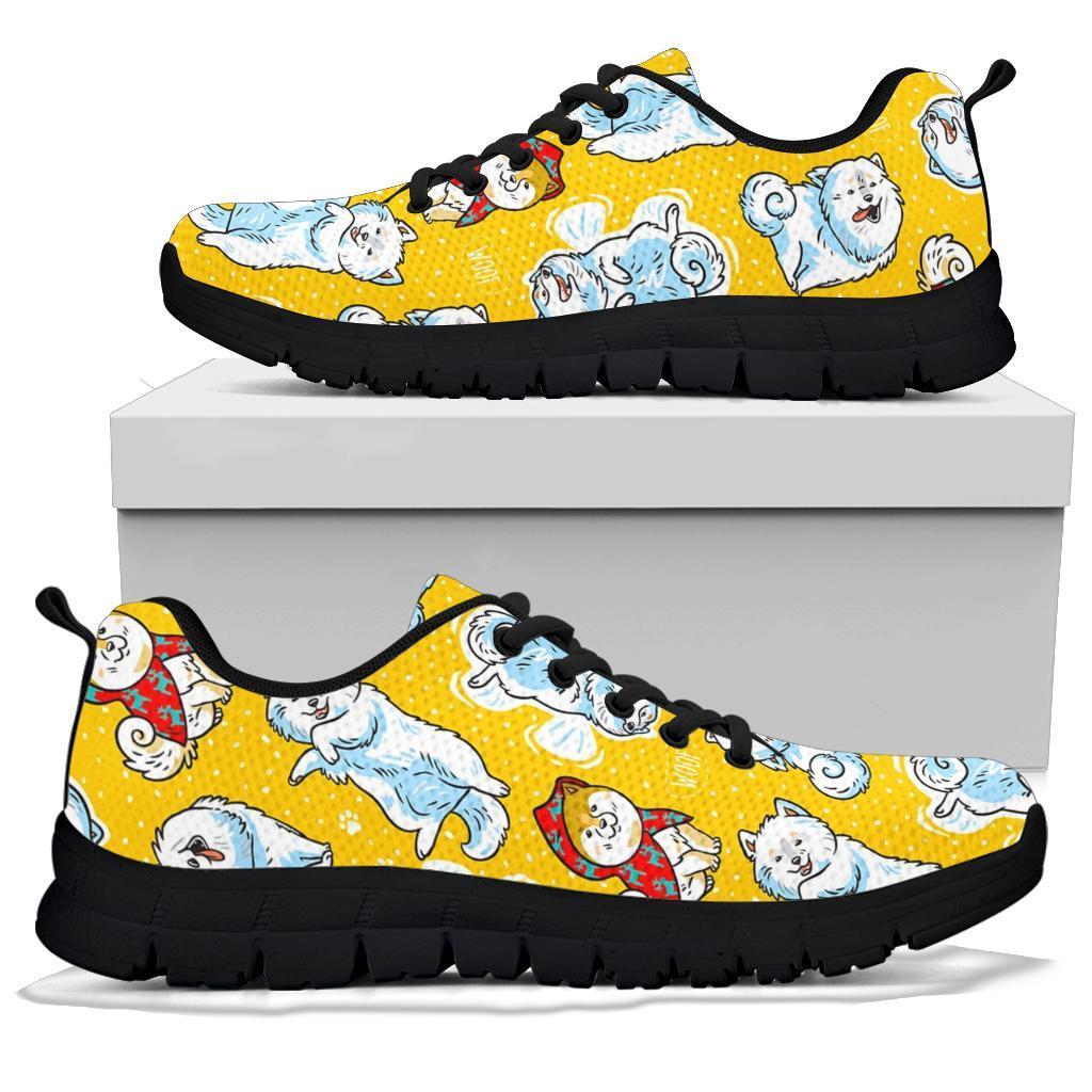 Somoyed Dog Pattern Print Sneaker Shoes For Men Women-grizzshop