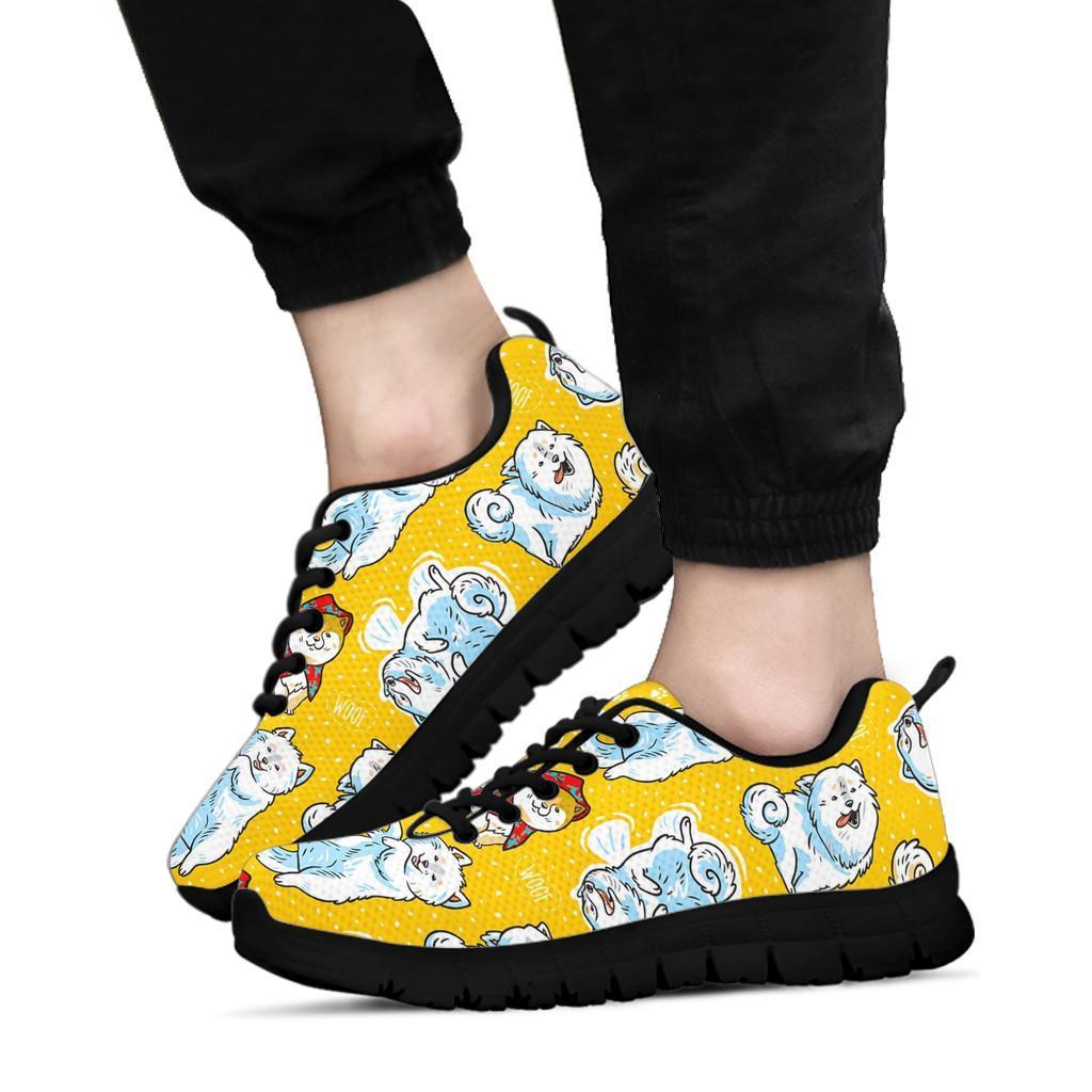 Somoyed Dog Pattern Print Sneaker Shoes For Men Women-grizzshop