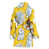 Somoyed Dog Pattern Print Women Long Robe-grizzshop