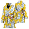 Somoyed Dog Pattern Print Women Long Robe-grizzshop