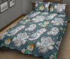 Somoyed Dog Print Pattern Bed Set Quilt-grizzshop